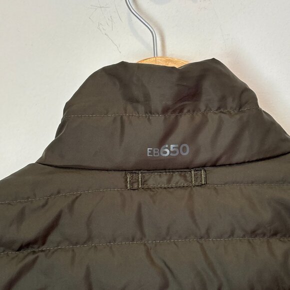 Eddie Bauer EB650 Down Puffer Full Zip Vest Green Size Small Classic L39 - Picture 9 of 13